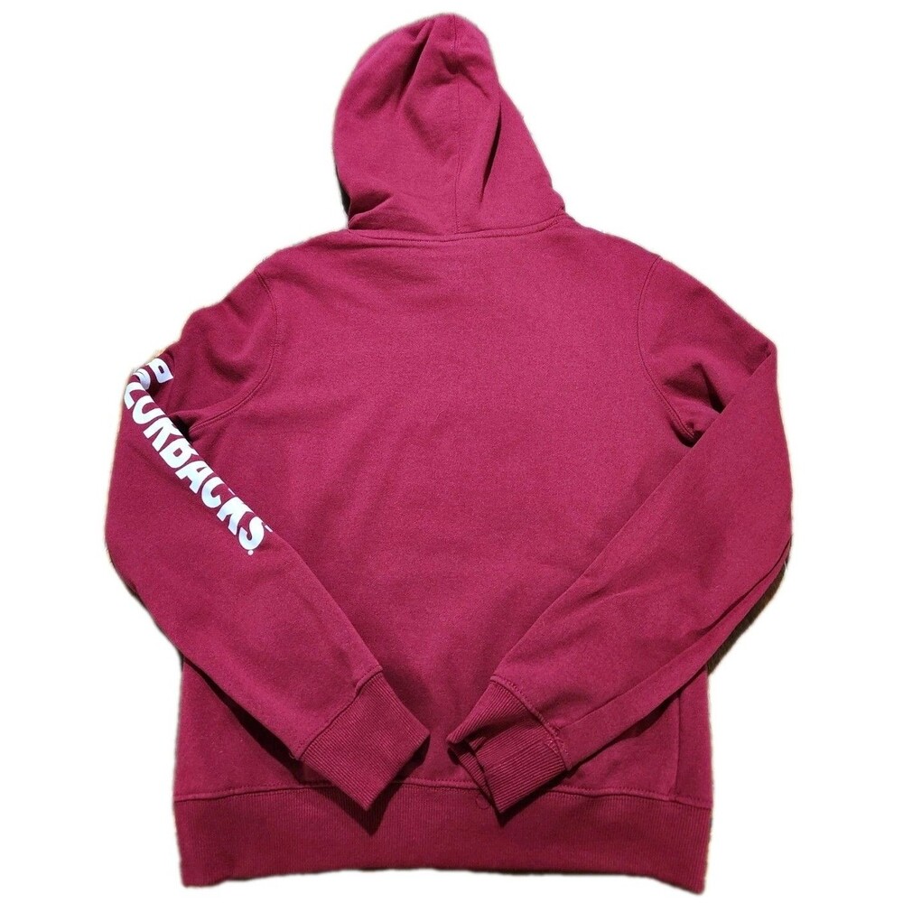 Colosseum Arkansas Razorbacks Womens Hoodie Small Red Sleeve Graphic Sweatshirt - Picture 2 of 8